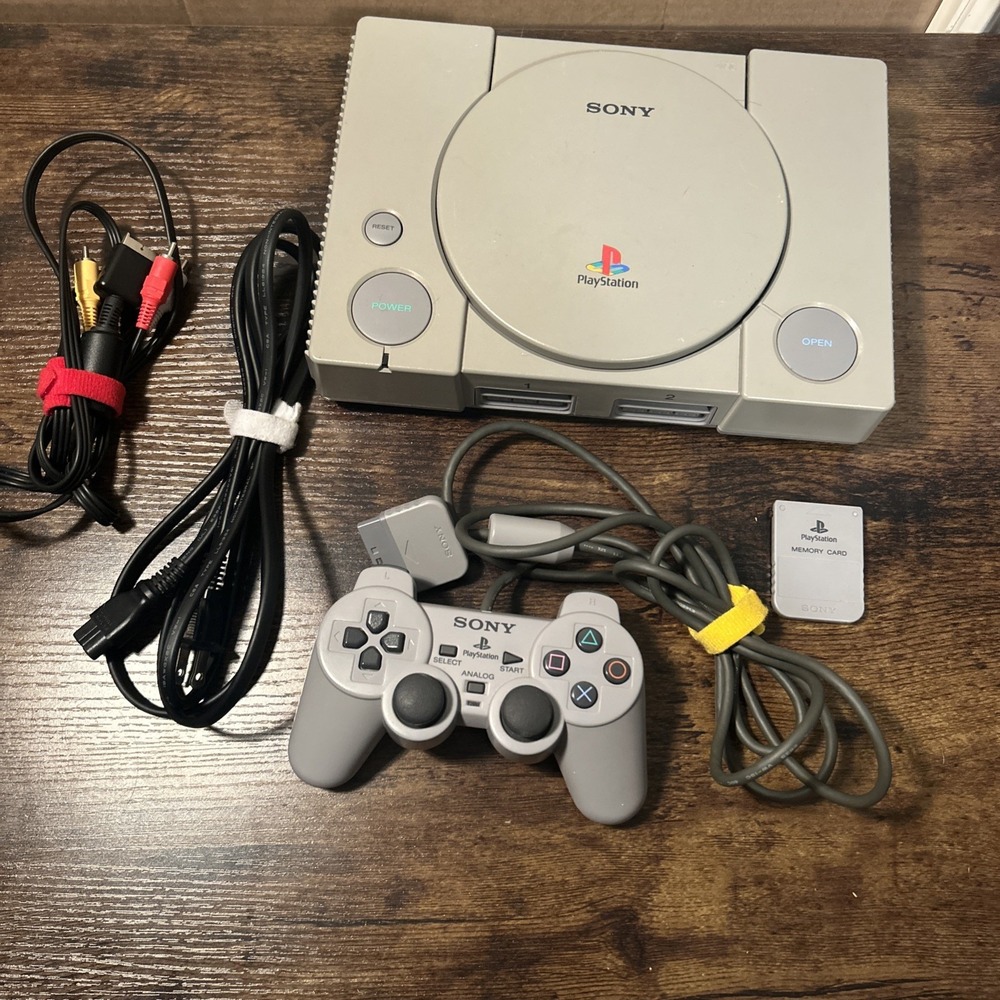 Sony SCPH-9001 Playstation 1 PS1 Console w/ Cables & Original Controller Tested!